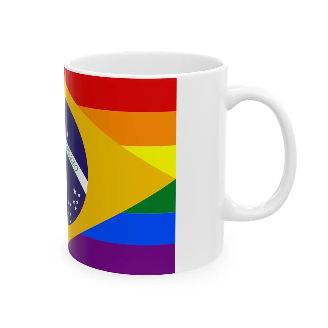 Brazil Gay flag (Brazil) White Coffee Mug - Go Mug Yourself