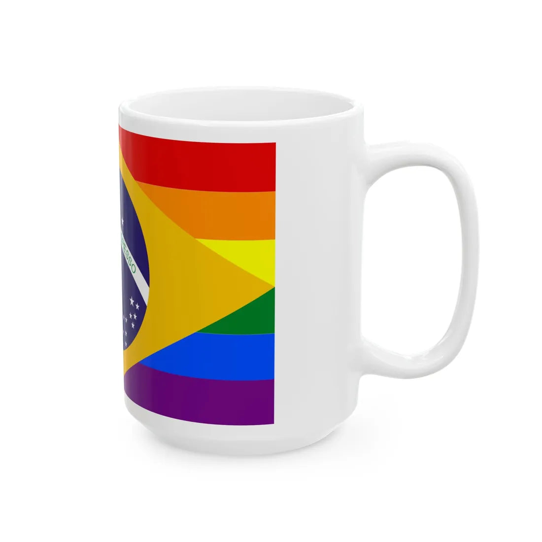 Brazil Gay flag (Brazil) White Coffee Mug - Go Mug Yourself