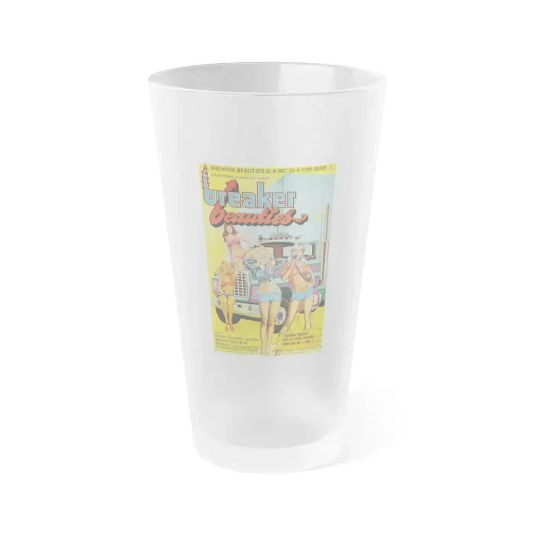 BREAKER BEAUTIES 1977 Movie Poster - Frosted Pint Glass 16oz 16oz Frosted - Go Mug Yourself