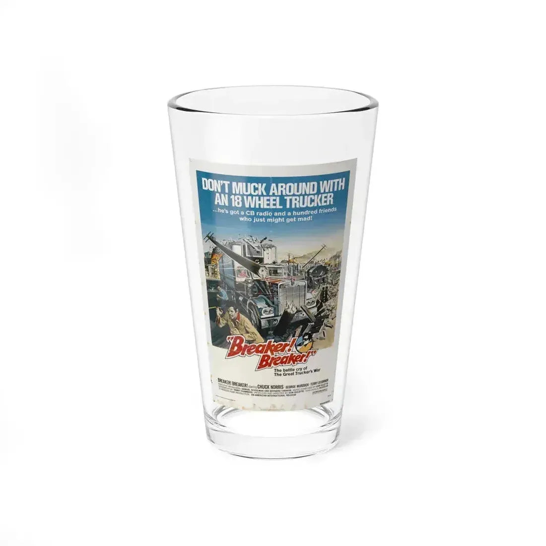 BREAKER BREAKER 1977 Movie Poster - Pint Glass 16oz 16oz - Go Mug Yourself