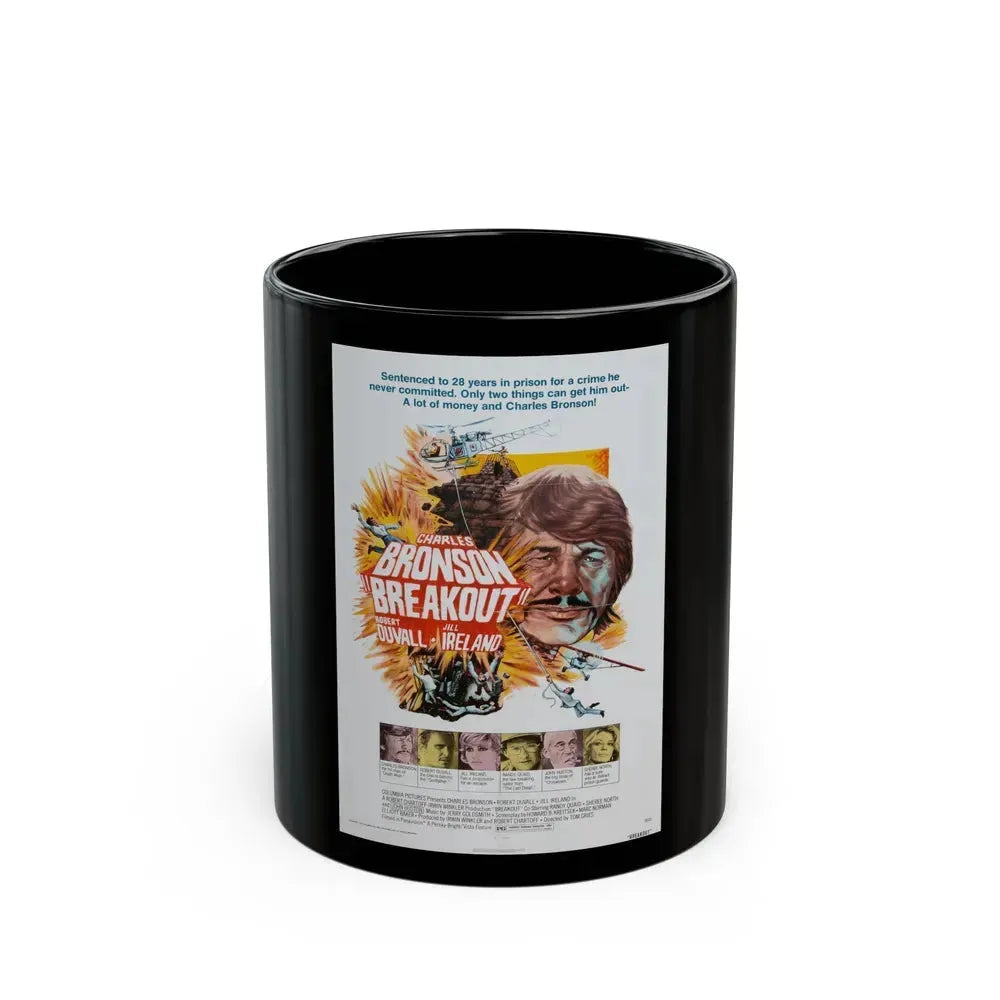 BREAKOUT 1975 Movie Poster - Black Coffee Mug 11oz - Go Mug Yourself