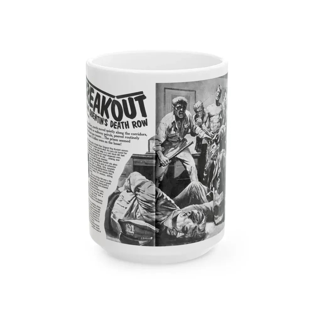 Breakout, Man's magazine, December 1962 - White Coffee Mug 15oz - Go Mug Yourself