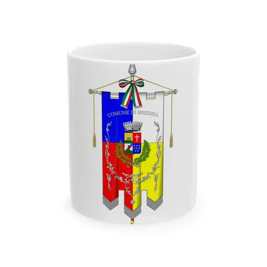 Brebbia-Gonfalone (Italy) White Coffee Mug 11oz - Go Mug Yourself