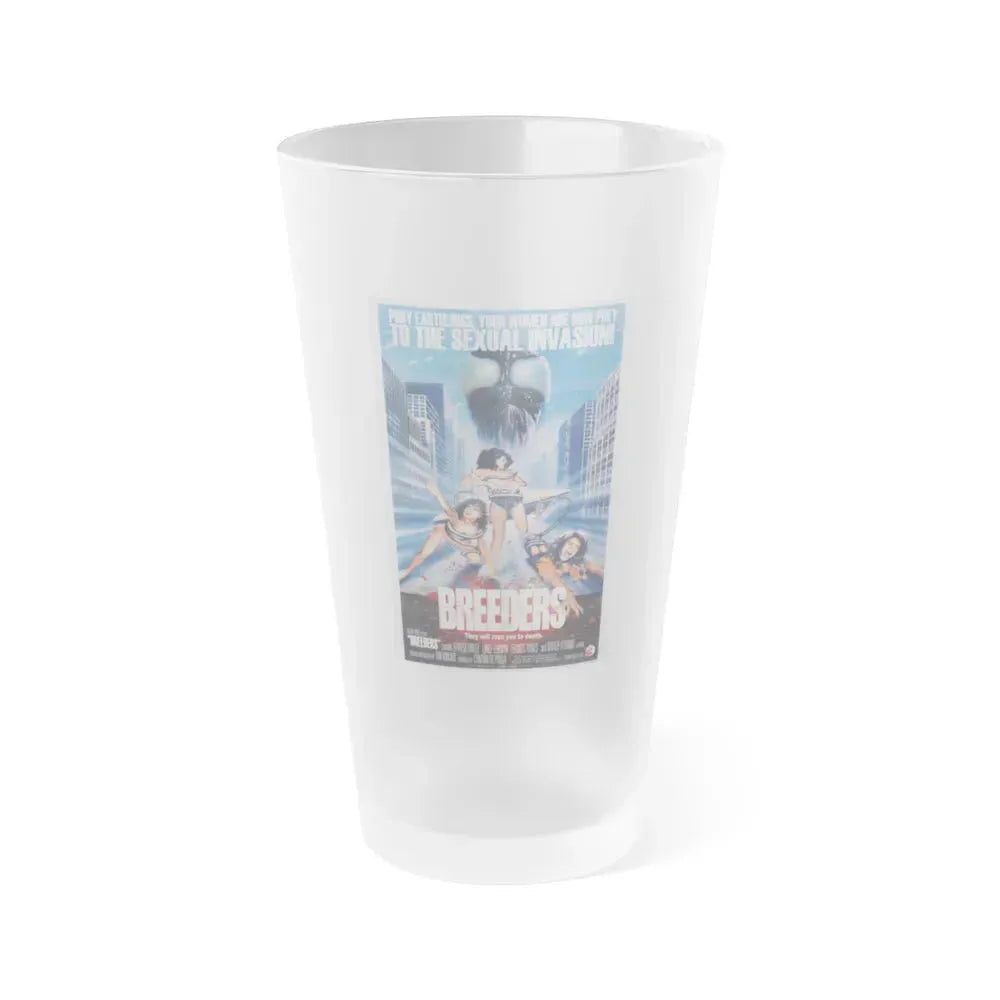 BREEDERS (RETRO) 1986 Movie Poster - Frosted Pint Glass 16oz 16oz Frosted - Go Mug Yourself