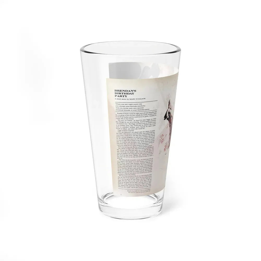 Brendan's Birthday Party, Woman's Day, March 1965 (Magazine Illustration) Pint Glass 16oz - Go Mug Yourself