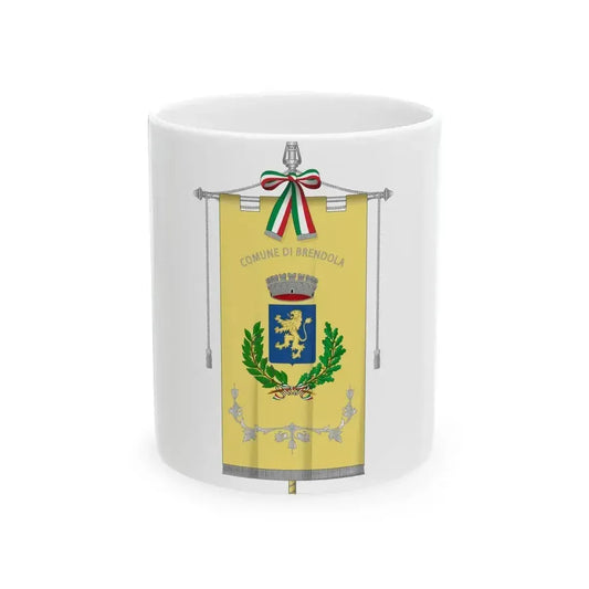 Brendola-Gonfalone (Italy) White Coffee Mug 11oz - Go Mug Yourself