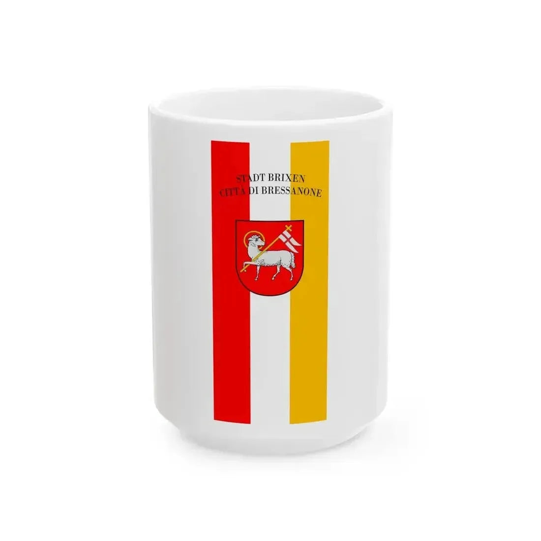 Bressanone-Bandiera (Italy) White Coffee Mug 15oz - Go Mug Yourself