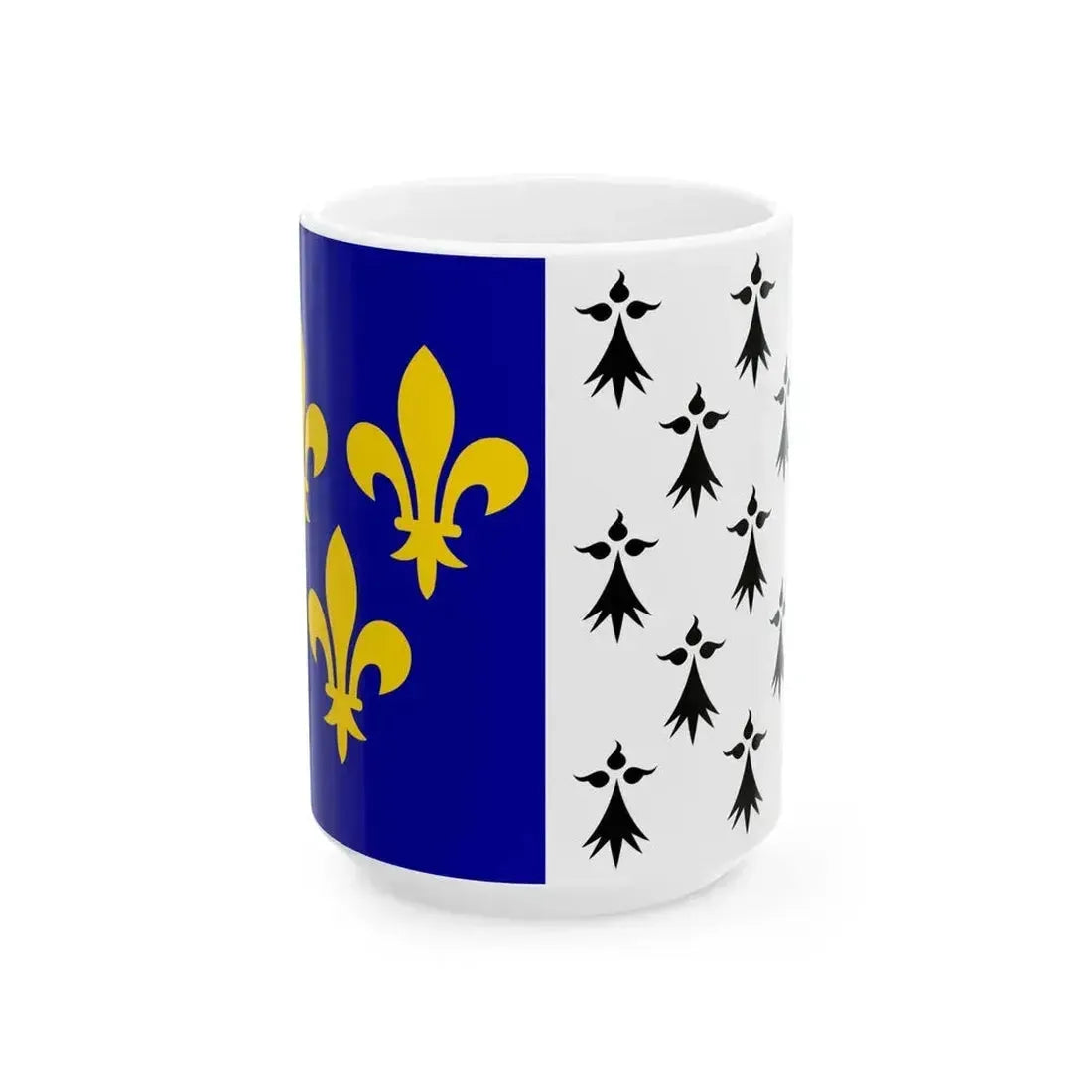 Brest flag (France) White Coffee Mug 15oz - Go Mug Yourself