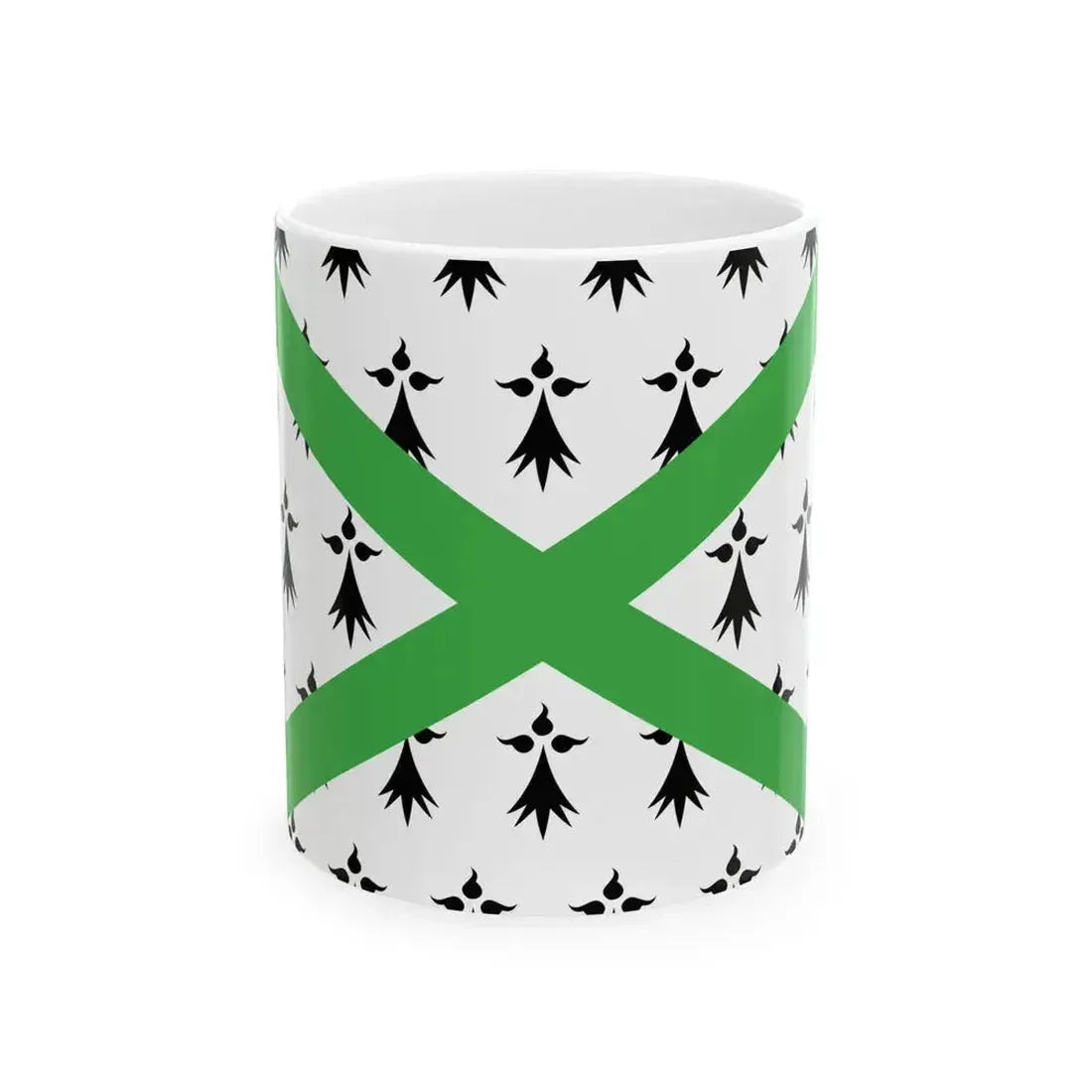 Breton Regionalist Union Flag (Belgium) White Coffee Mug 11oz - Go Mug Yourself