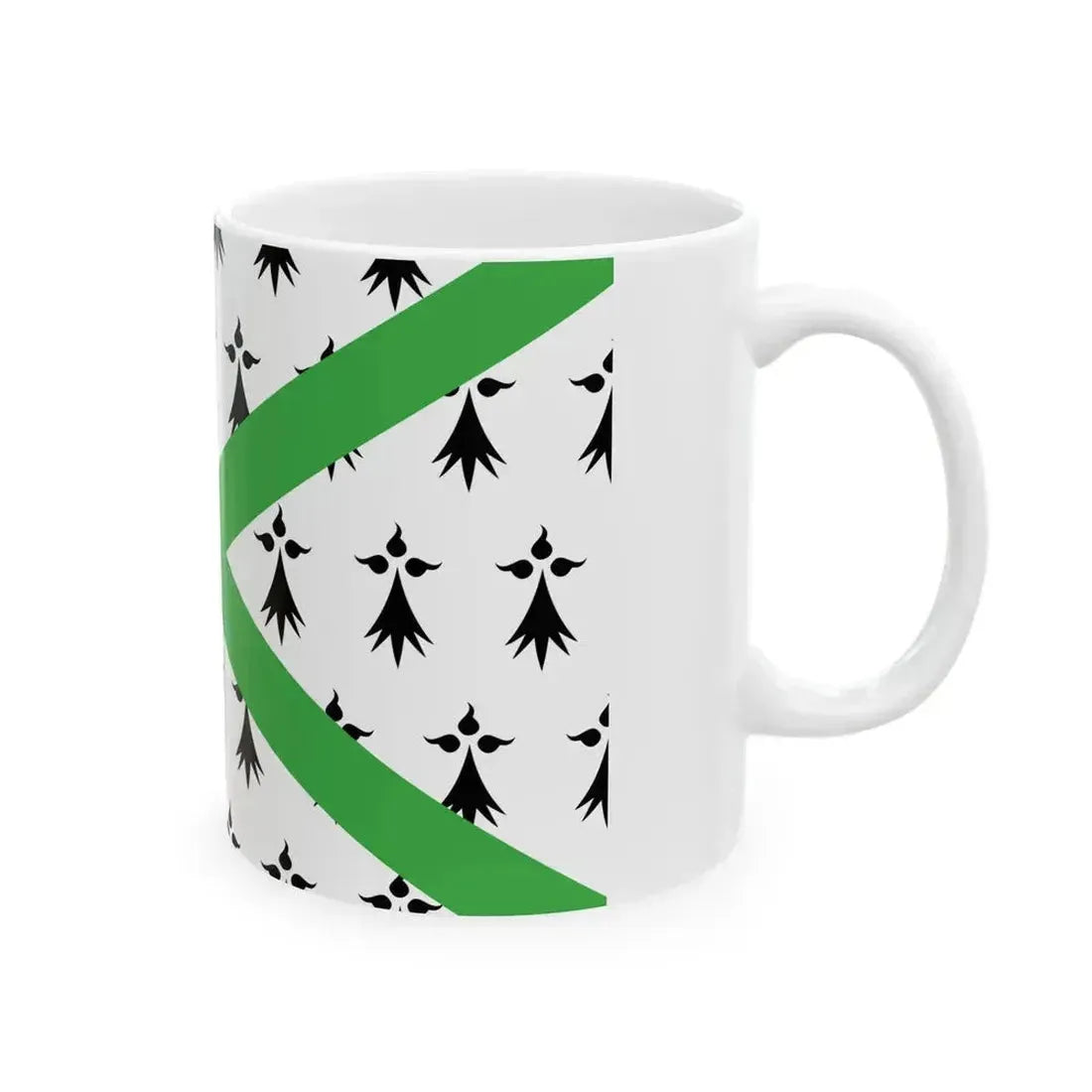 Breton Regionalist Union Flag (Belgium) White Coffee Mug - Go Mug Yourself