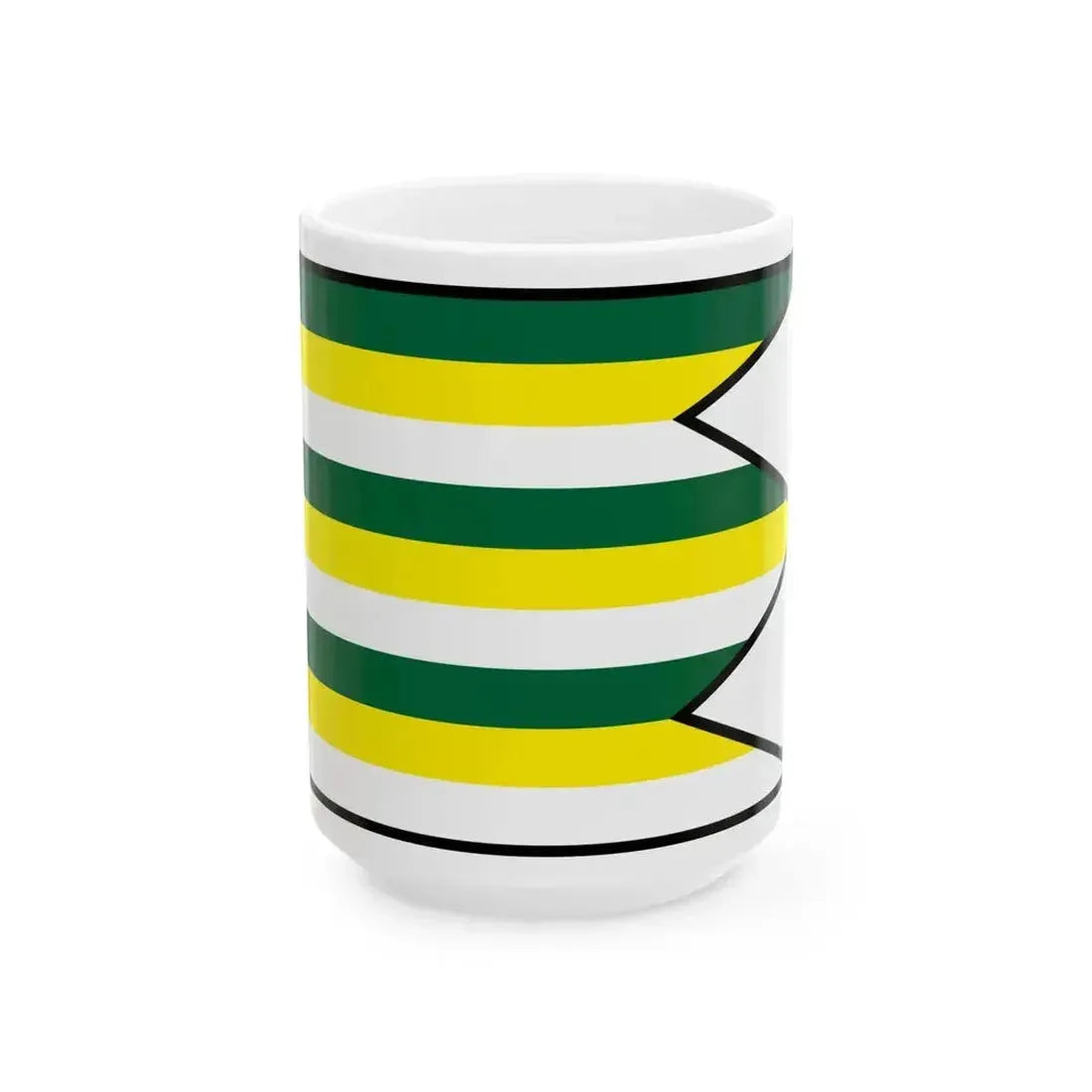 Brezina Trebisov Flag (Slovakia) White Coffee Mug 15oz - Go Mug Yourself