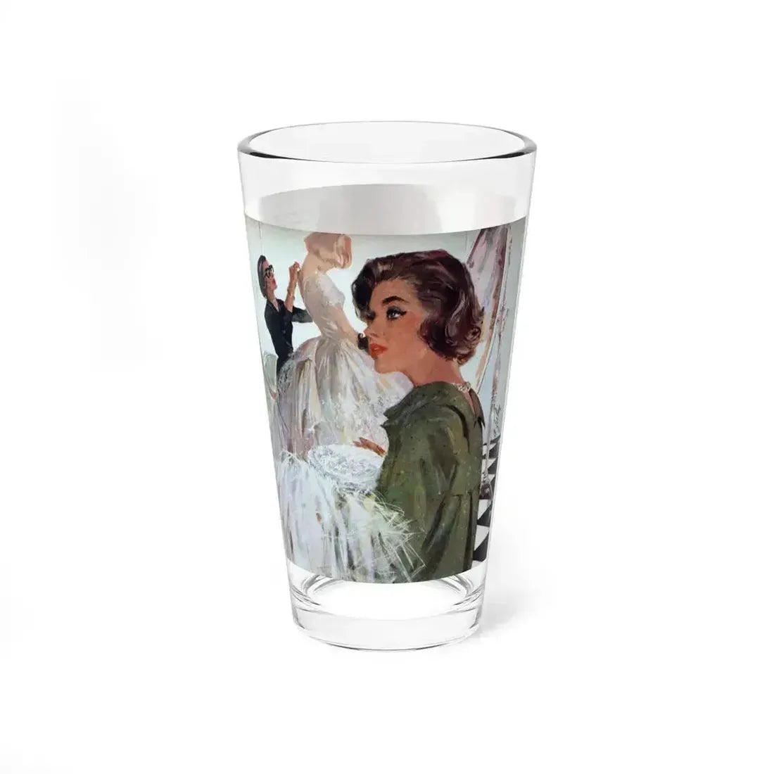Bride In a Hurry, Redbook, July 1958 (Magazine Illustration) Pint Glass 16oz - Go Mug Yourself