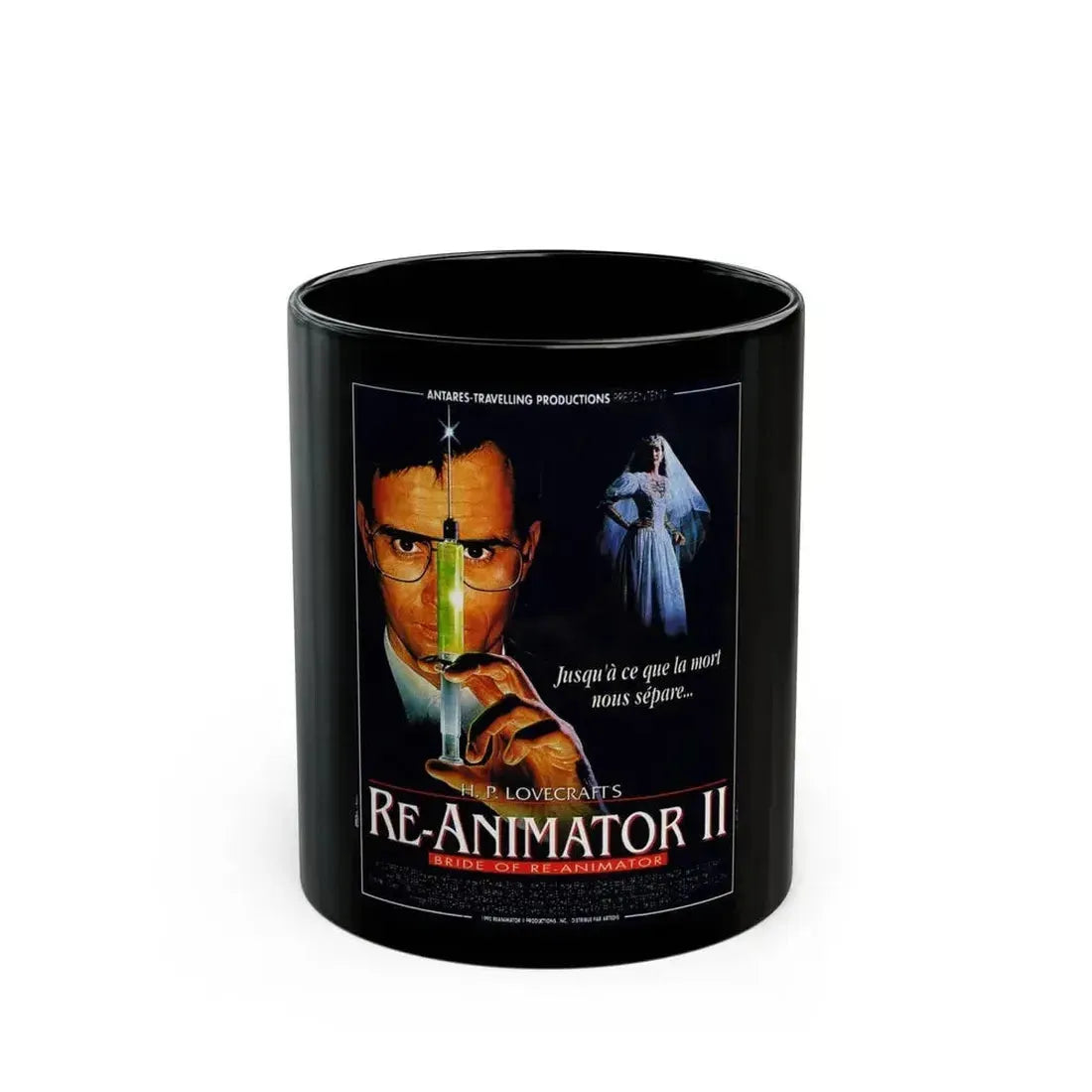 BRIDE OF RE-ANIMATOR (FRENCH) 1990 Movie Poster - Black Coffee Mug 11oz - Go Mug Yourself