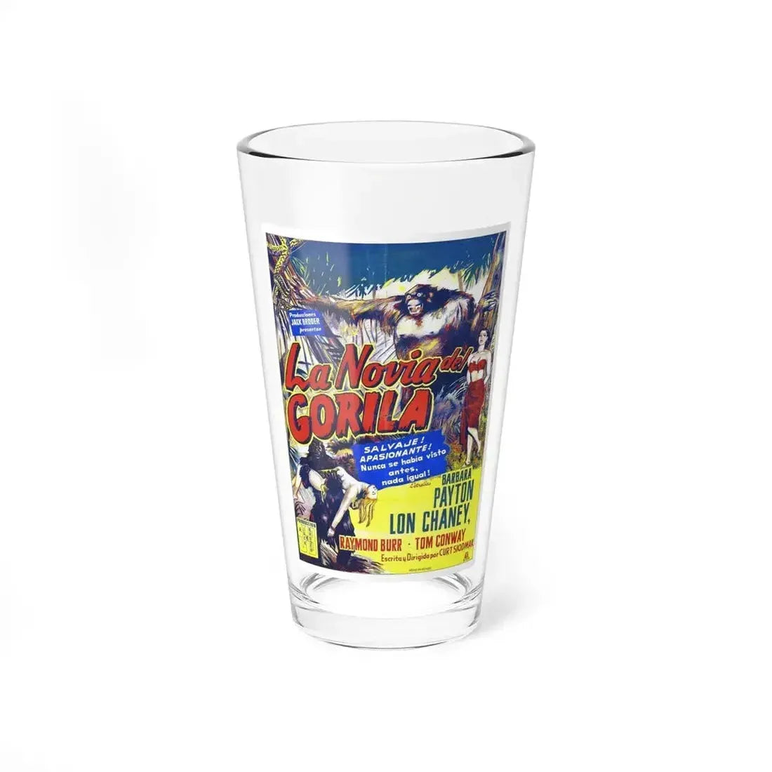 BRIDE OF THE GORILLA 1951 Movie Poster - Pint Glass 16oz 16oz - Go Mug Yourself