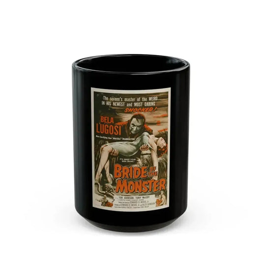 BRIDE OF THE MONSTER 1955 Movie Poster - Black Coffee Mug 15oz - Go Mug Yourself