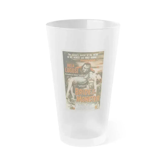 BRIDE OF THE MONSTER 1955 Movie Poster - Frosted Pint Glass 16oz 16oz Frosted - Go Mug Yourself