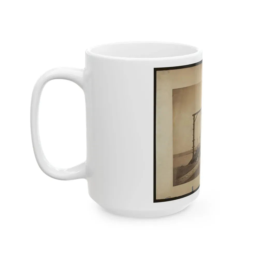 Bridges By Means Of Which Cars Are Loaded Upon Or Unloaded From Arks Or Barges (U.S. Civil War) White Coffee Mug - Go Mug Yourself