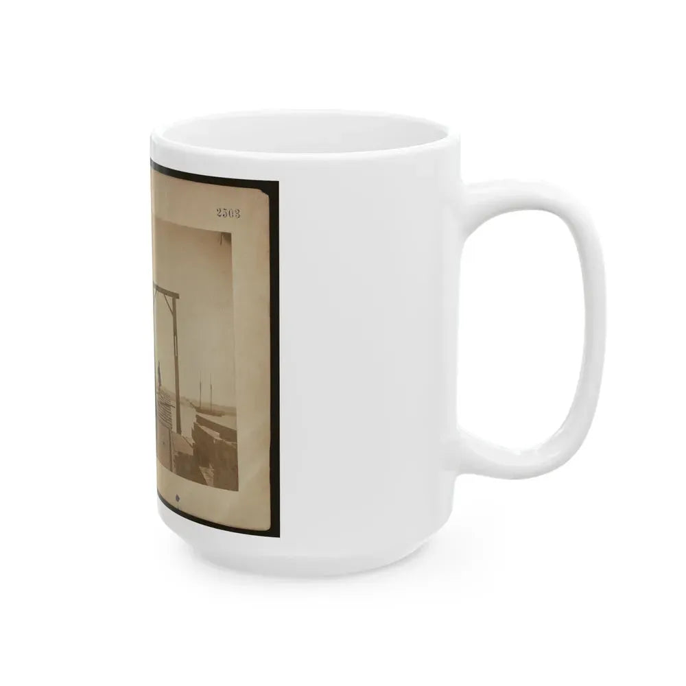 Bridges By Means Of Which Cars Are Loaded Upon Or Unloaded From Arks Or Barges (U.S. Civil War) White Coffee Mug - Go Mug Yourself