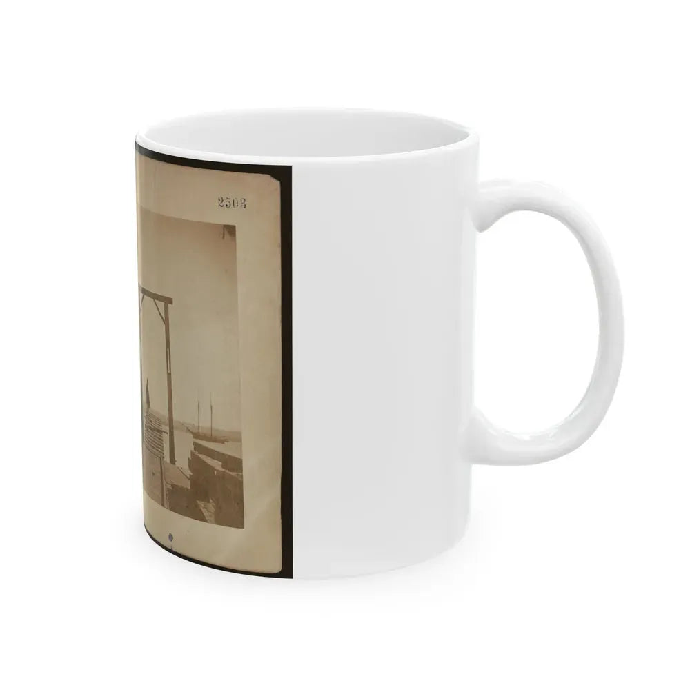 Bridges By Means Of Which Cars Are Loaded Upon Or Unloaded From Arks Or Barges (U.S. Civil War) White Coffee Mug - Go Mug Yourself