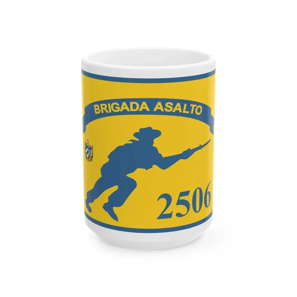 Brigade 2506 flag (Cuba) White Coffee Mug 15oz - Go Mug Yourself
