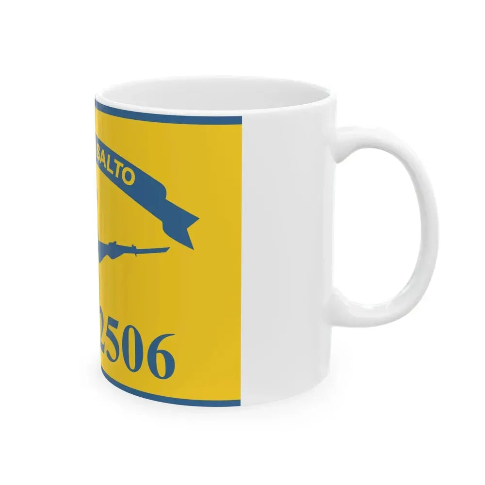 Brigade 2506 flag (Cuba) White Coffee Mug - Go Mug Yourself