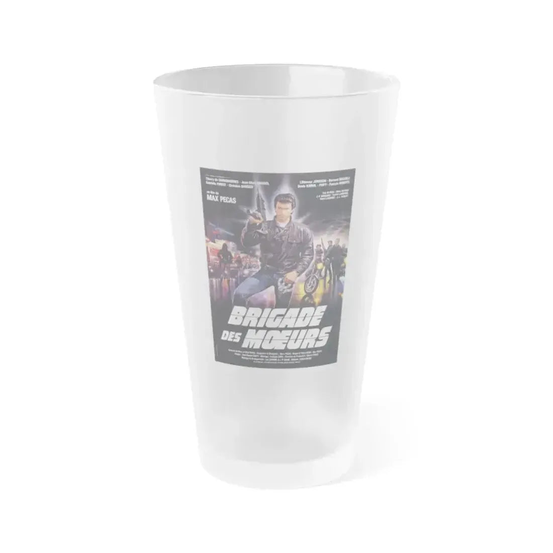 BRIGADE OF DEATH 1985 Movie Poster - Frosted Pint Glass 16oz 16oz Frosted - Go Mug Yourself