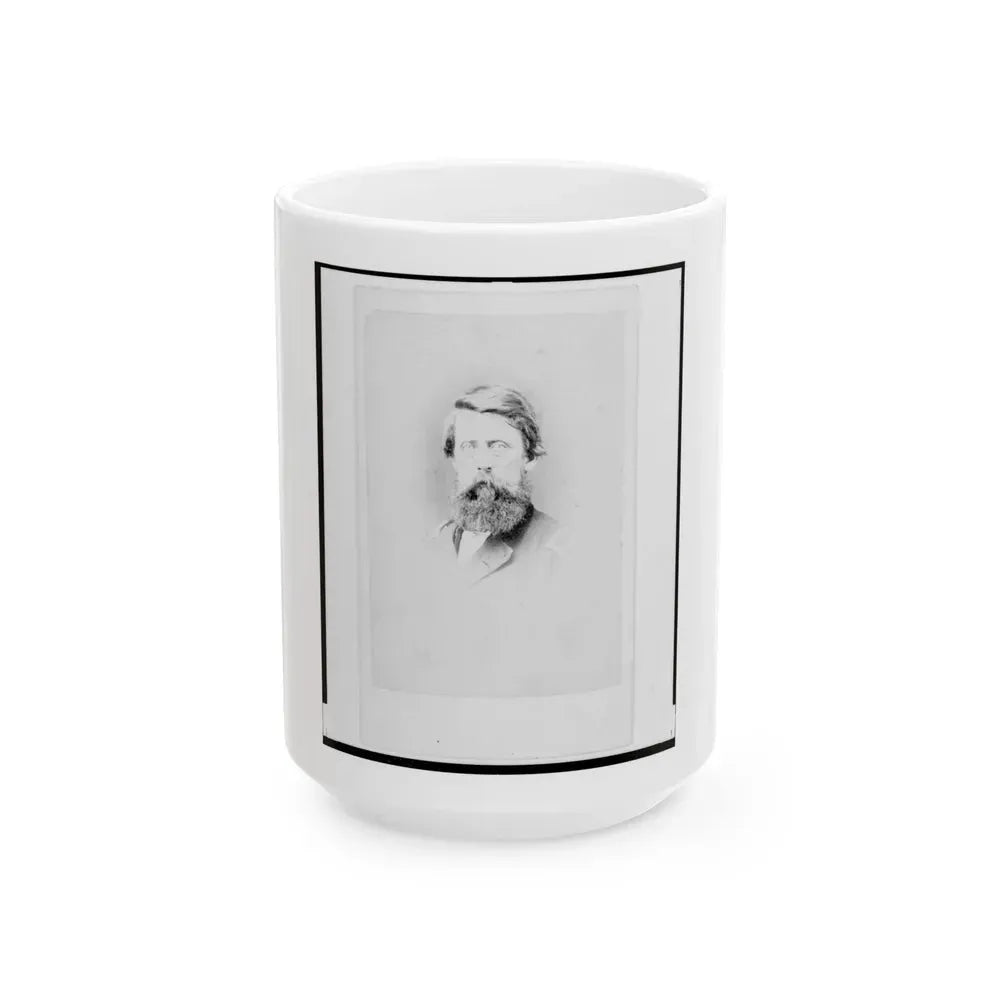 Brigadier General Jefferson Columbus Davis, Union Officer, Bust Portrait, Facing Front (U.S. Civil War) White Coffee Mug 15oz - Go Mug Yourself