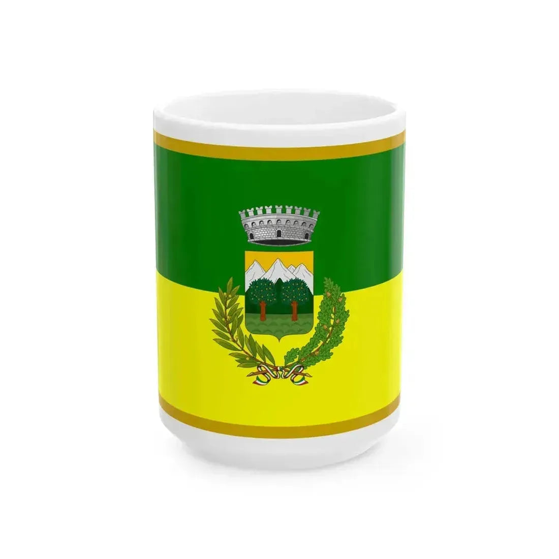 Brinzio-Bandiera (Italy) White Coffee Mug 15oz - Go Mug Yourself