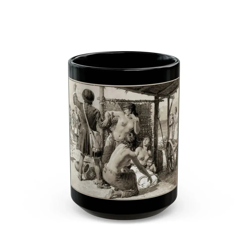 Britannia and Eve, c. 1942 - Black Coffee Mug 15oz - Go Mug Yourself