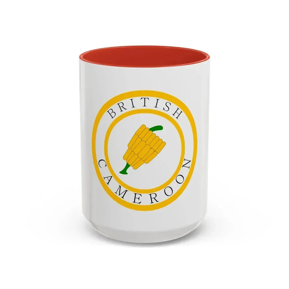 British Cameroons Seal - Accent Coffee Mug 15oz Red - Go Mug Yourself