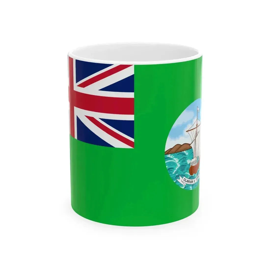 British grenada get in green ensigns (Grenada) White Coffee Mug 11oz - Go Mug Yourself