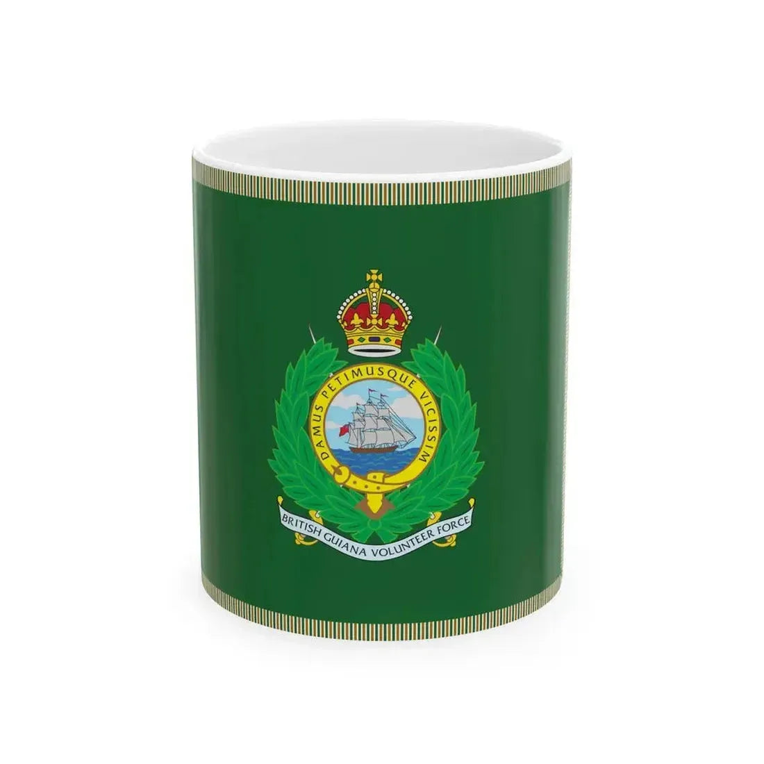 British Guiana Volunteer Force Regimental Colour (Guyana) White Coffee Mug 11oz - Go Mug Yourself