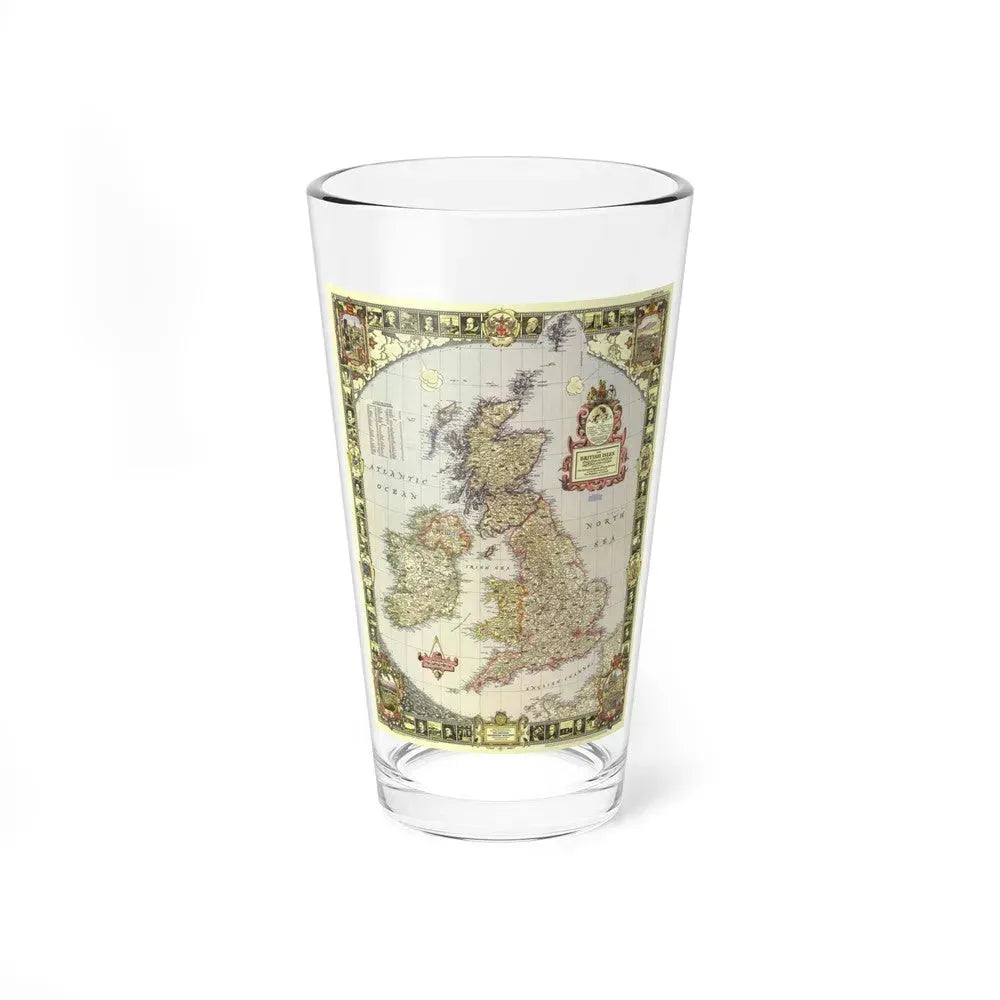 British Isles (1949) (Map) Pint Glass 16oz 16oz - Go Mug Yourself