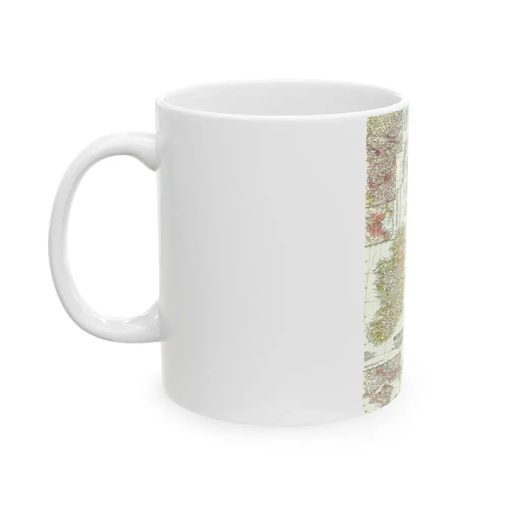 British Isles (1958) (Map) White Coffee Mug - Go Mug Yourself