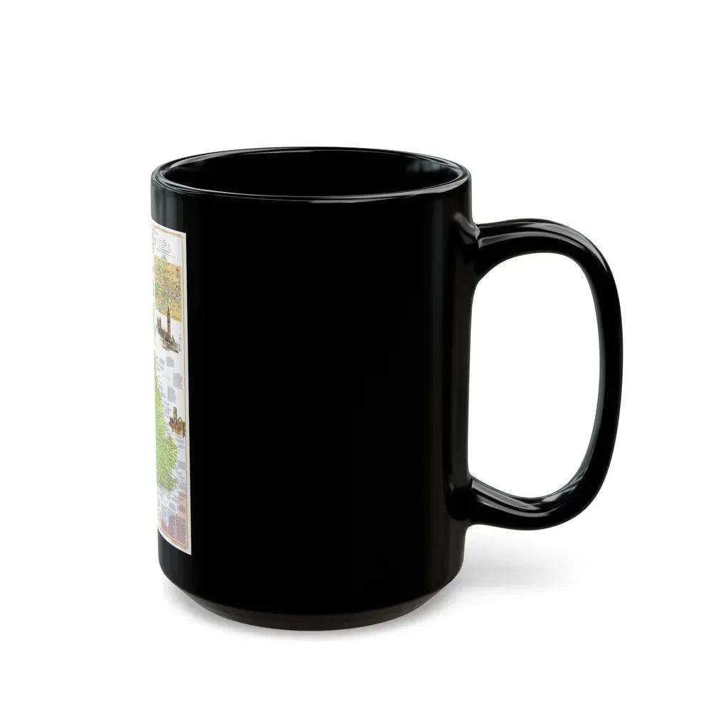 British Isles - A Traveller's Map 1 (1974) (Map) Black Coffee Mug - Go Mug Yourself