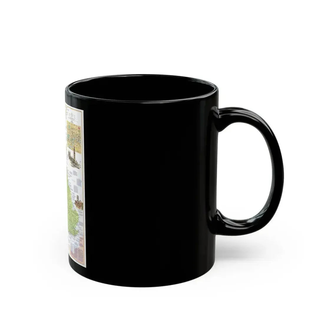 British Isles - A Traveller's Map 1 (1974) (Map) Black Coffee Mug - Go Mug Yourself