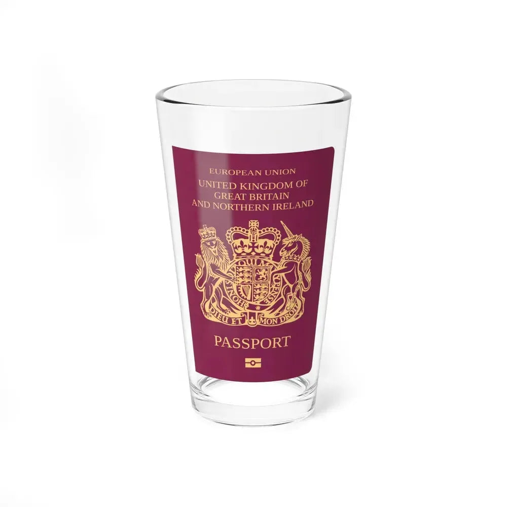 British Passport - Pint Glass 16oz 16oz - Go Mug Yourself