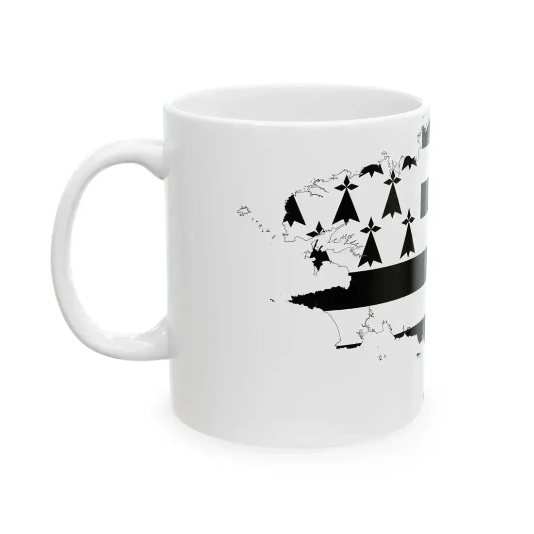 Brittany-Flagmap (France) White Coffee Mug - Go Mug Yourself