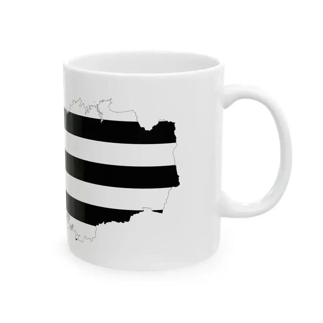 Brittany-Flagmap (France) White Coffee Mug - Go Mug Yourself