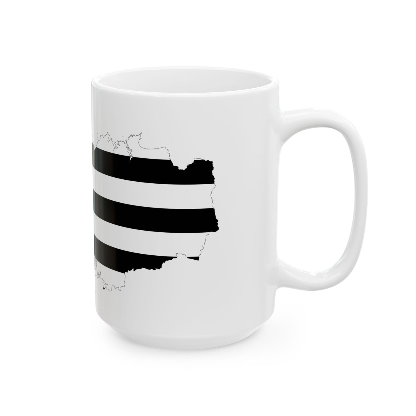 Brittany-Flagmap (France) White Coffee Mug-Go Mug Yourself