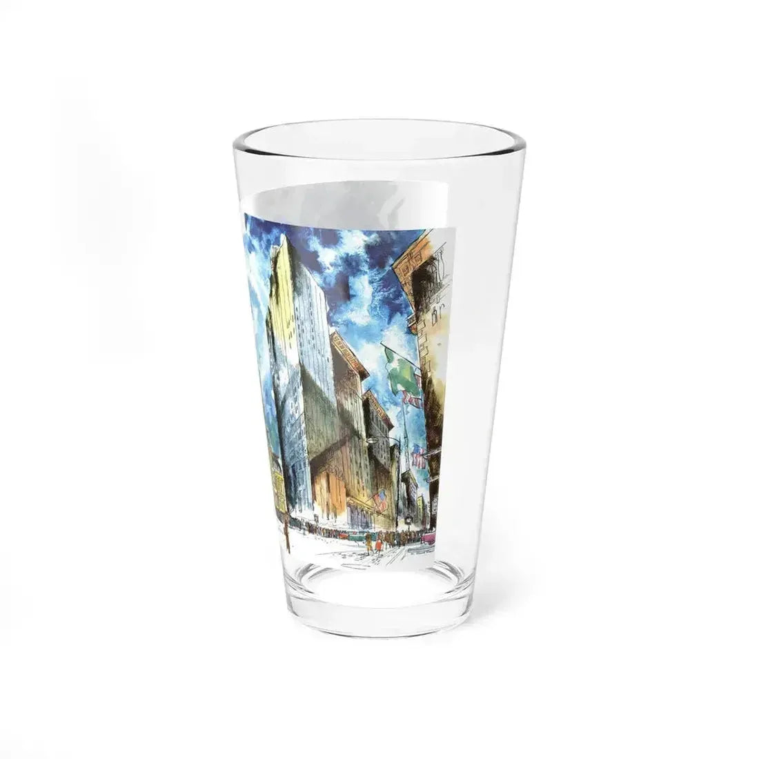 Broad and Chestnut Streets facing City Hall, Philadelphia (Magazine Illustration) Pint Glass 16oz - Go Mug Yourself