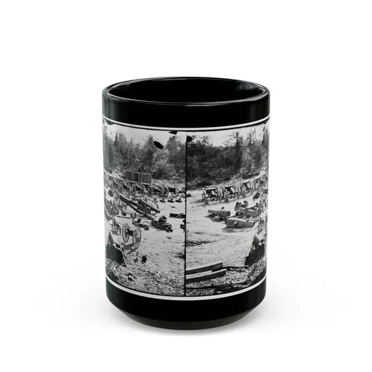 Broadway Landing, Appomattox River, Virginia. Park Of Artillery 001 (U.S. Civil War) Black Coffee Mug 15oz - Go Mug Yourself