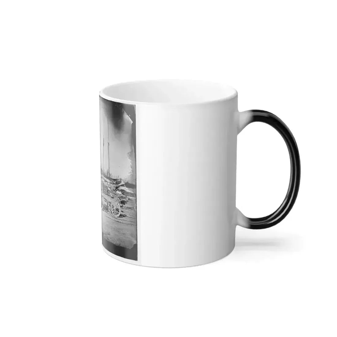 Broadway Landing, Appomattox River, Virginia. Supply Boats and Stores (U.S. Civil War) Color Changing Coffee Mug 11oz - Go Mug Yourself
