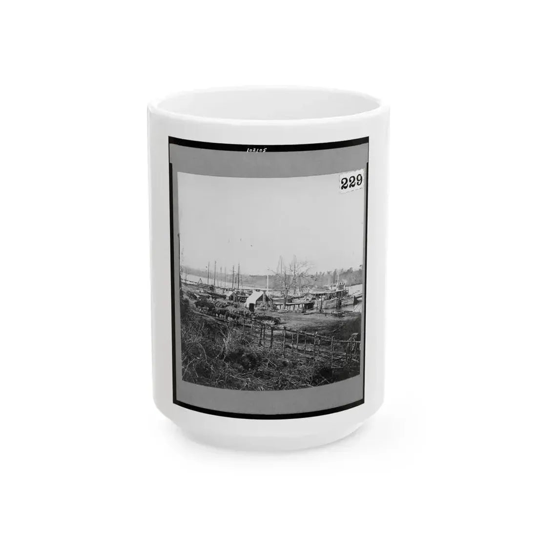 Broadway Landing, Appomattox River, Virginia (U.S. Civil War) White Coffee Mug 15oz - Go Mug Yourself