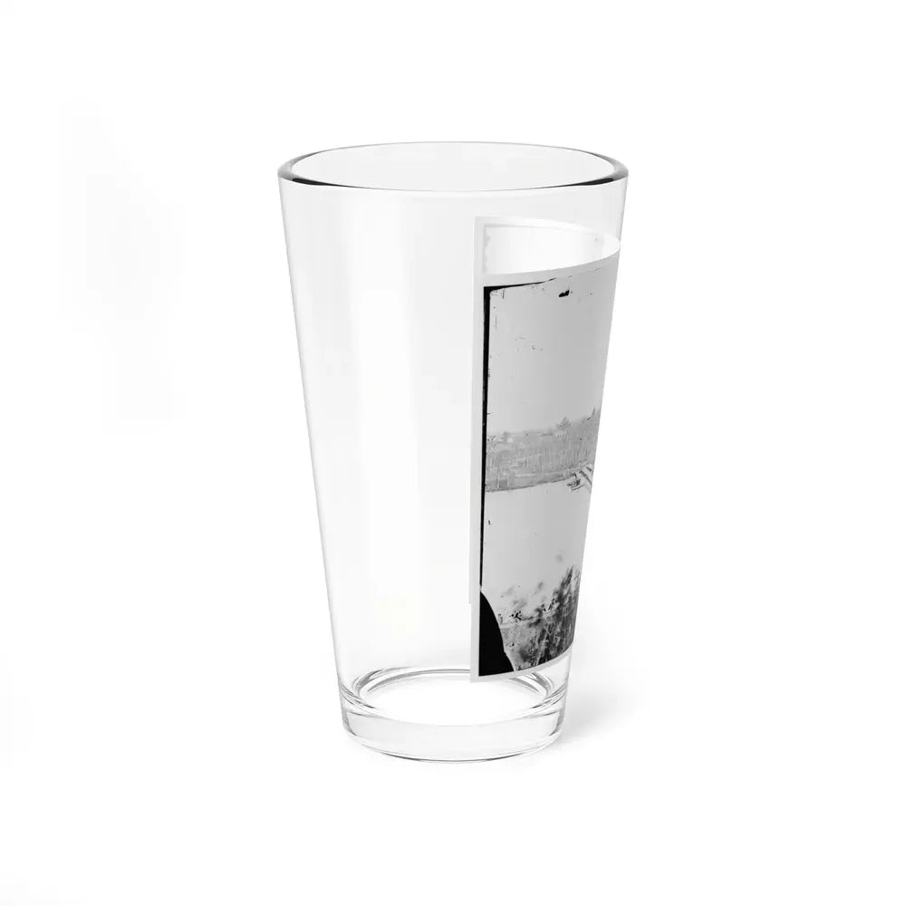 Broadway Landing, Virginia. Pontoon Bridge Across The Appomattox River (U.S. Civil War) Pint Glass 16oz - Go Mug Yourself