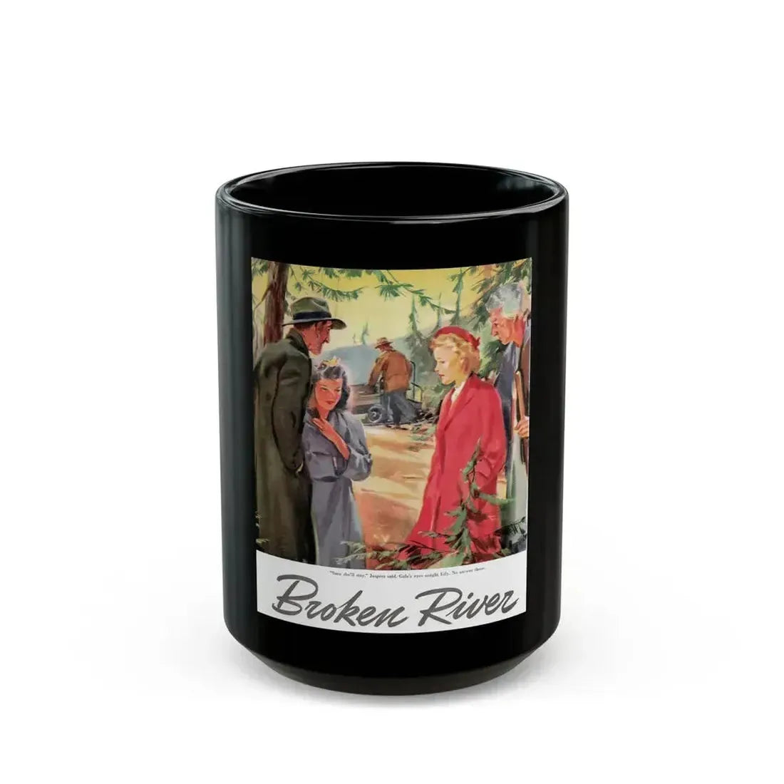 Broken River, Liberty, September 18, 1943 - Black Coffee Mug 15oz - Go Mug Yourself