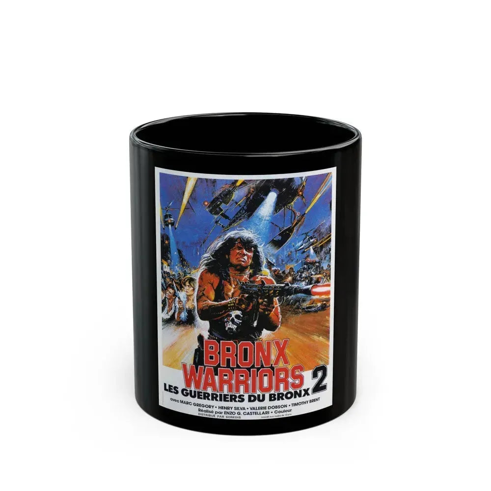 BRONX WARRIORS II 1983 Movie Poster - Black Coffee Mug 11oz - Go Mug Yourself