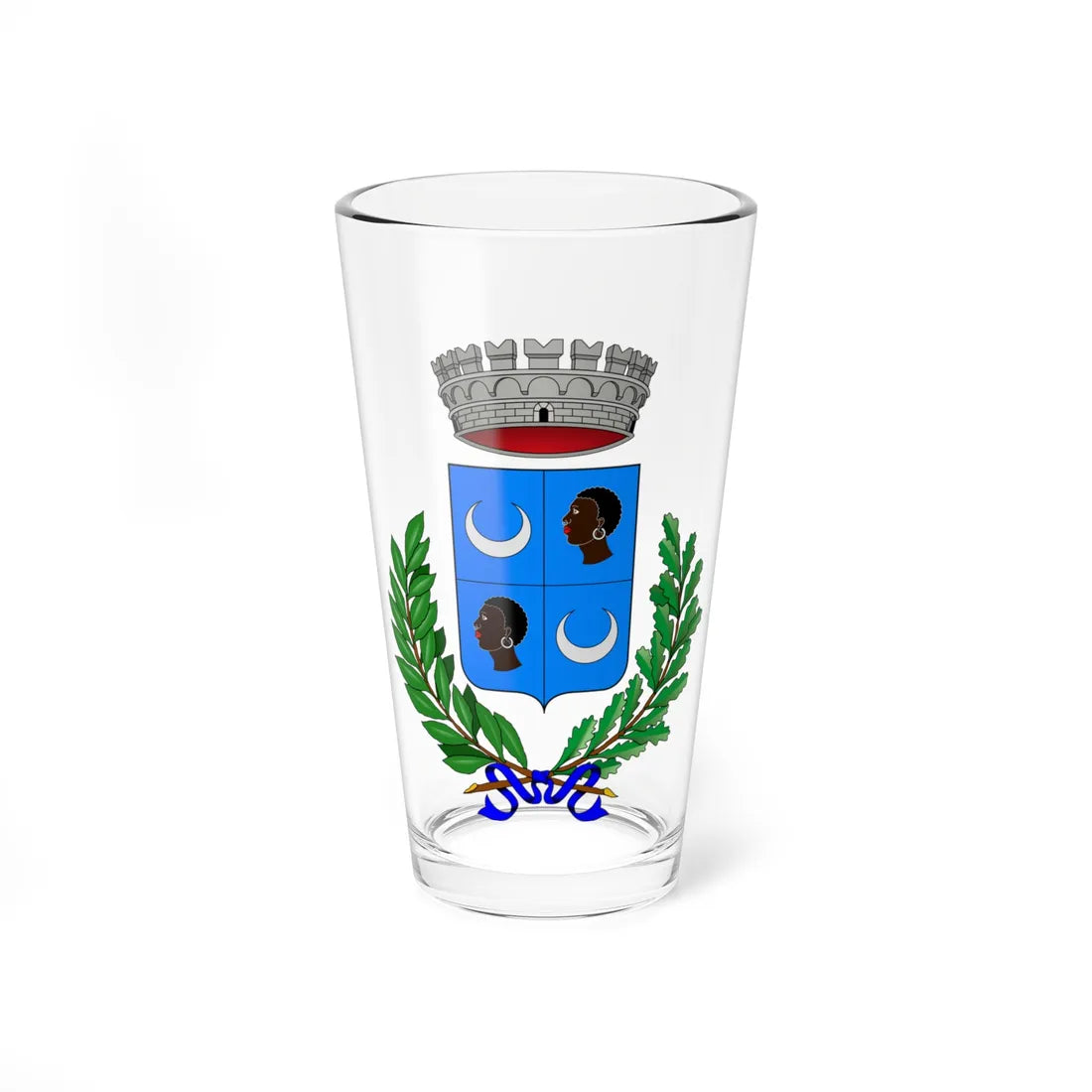 Brossasco-Stemma (Italy) (Coat of Arms) Pint Glass 16oz 16oz - Go Mug Yourself