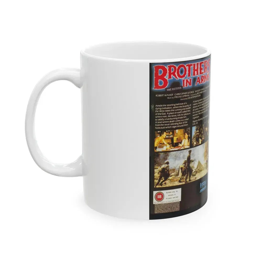 BROTHERS IN ARMS (VHS COVER) - White Coffee Mug - Go Mug Yourself