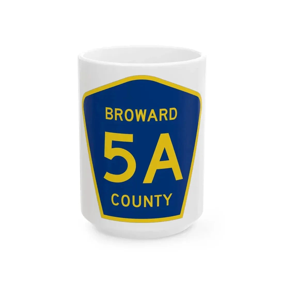 Broward County 5A (Florida) (Road Sign) White Coffee Mug 15oz - Go Mug Yourself